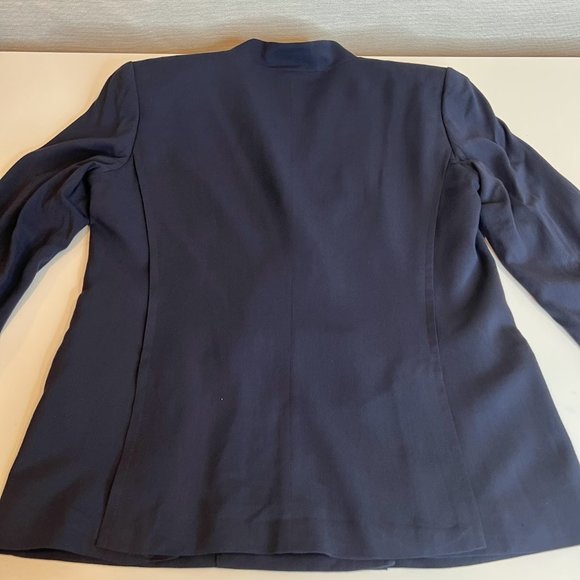 Theory 'Bastian Malaya' Navy Double Breasted Blazer draped - 6 - Picture 7 of 11